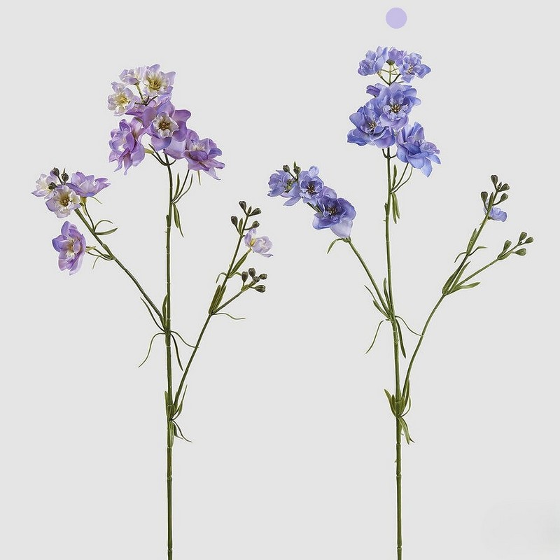 Ramo di fiori di speronella viola artificiali